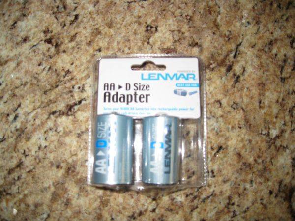 Lenmar Adapter D Size Shell for any AA Battery 1