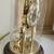 Vintage Gold Toned Haller Anniversary Dome Clock With Roman Numerals 2 thumbnail