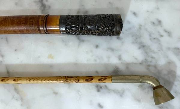 2 UNIQUE MIDDLE EASTERN ANTIQUES - HAND STAFF & PIPE - $50 (Upper East Side)63471466452739123