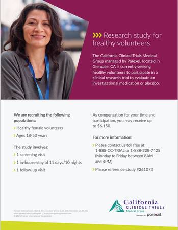 Paid Research for Healthy Volunteers up to $6,150 if qualified. 1