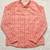 ⁠nwot womens large salmon and white grid plaid button down long sleeve blouse  1 thumbnail