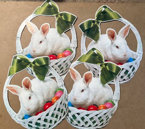 7 Vintage Decorative Easter Cut Outs 1