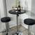 Sleek Black & Chrome Adjustable Bar Table & Stools READ DESCRIPTION 18 thumbnail