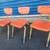 (3) Vintage Virco Orange Small Student Stackable Classroom Desk Chair 2 thumbnail