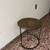 Crate and Barrel knurl small round accent/ coffee table made in India 4 thumbnail