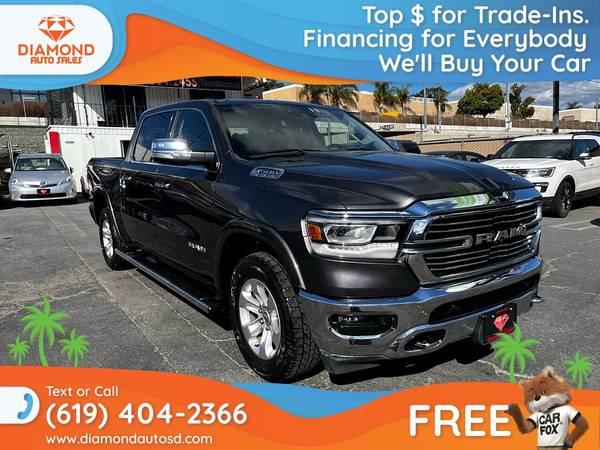$570/mes - 2019 Ram 1500 Laramie 4x2 Cabina Doble 4 x 2 Cabina Doble 4-x-2-Cabina Doble 56 f - $26,499 (Diamond Auto Sales)63507458962947122
