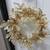 Glittery Gold-Tone Snowflake Wreath Style Ornament/Candle Rings - FOUR 2 thumbnail