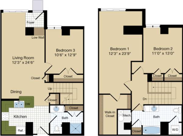 $4,337 / 3br - 1610ft2 - 🌿 Apartamento de dos niveles con estilo de adosado – Amenidades de resort + ahorros en septiembre (Rosslyn, VA)63822290551425121