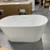 54" Soaking Freestanding Acrylic Bathtub with Center Drain in White 1 thumbnail