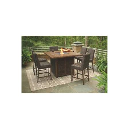 Outdoor Firepit Table and 6 chairs 1