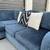 Dark blue sectional couch 5 thumbnail