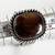 Vintage Sterling Silver Signed Red Brown Agate Ring Size 9, SOLID! 6 thumbnail