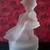 Vintage L.E. Smith Frosted Satin Glass Girl and Geese 2 thumbnail