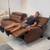Leather Power Reclining Loveseat with Console 10 thumbnail