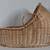 VINTAGE WICKER HOODED BASSINET CRADLE BASKET FOR DOLLS OR BEARS 3 thumbnail