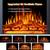 New Electric Fireplace Mantel, Small TV Stand Fireplace Heater with Logs, Adjust 6 thumbnail