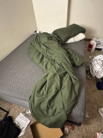 Queen Floating Bed Frame — LED Lights, No Box Spring 1