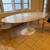 Oval white marble Tulip table 1 thumbnail