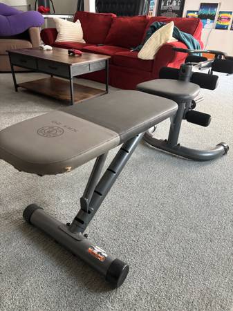 Weighted bench/Gold’s incline with leg press 1