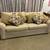 Cream colored pull out sofa couch 7 thumbnail