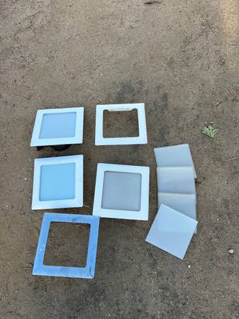 Square 9-1/2x9-1/2 flush light trim rings 1