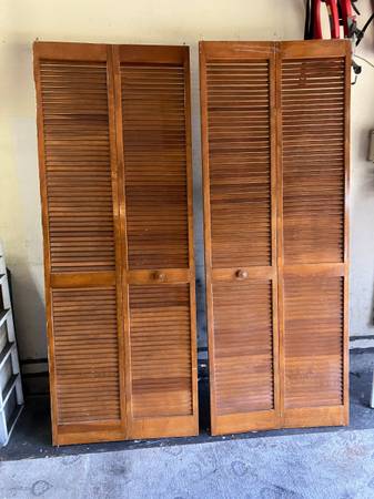 2 - 30" x 79" Wood Bifold Doors (10-14) 1