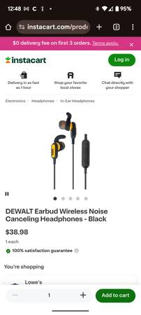 Dewalt wireless headphones earphones earbuds 1