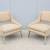 Mid-Century Modern Lexington Amani Beige Fabric Accent Chairs, a Pair 3 thumbnail