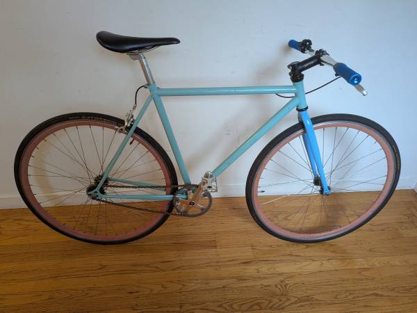 Blue steel frame fixie/single speed, 52cm (medium), 700c flip/flop 1
