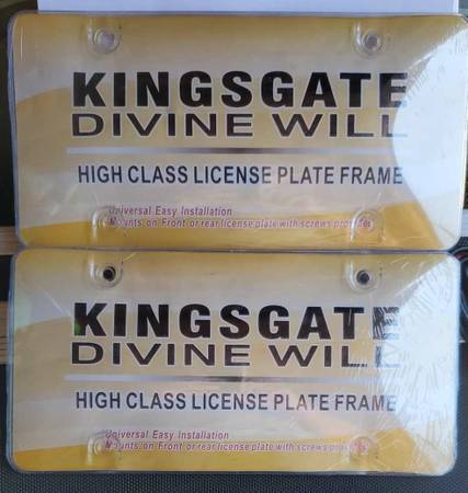 NEW - LICENSE PLATE FRAMES - SET OF 2 1