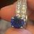 Sapphire bridal set engagement rings. 10 thumbnail