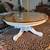 ** OAK Coffee Table -  Shabby Chic -  Solid Oak. - 42" with Glass Top 1 thumbnail