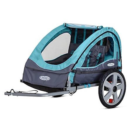 InStep Take 2 Double Trailer Bicycle-Color:Light Blue/Gray,Style:Child 1