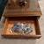 Hammary Cheery Coffee table/drawer/polished glass 40x40x16 8 thumbnail