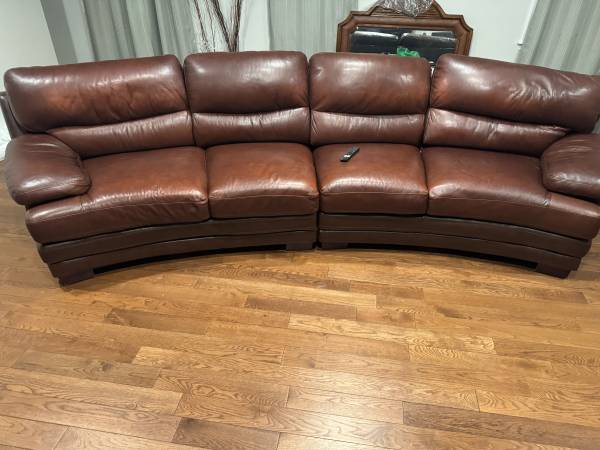 Brown leather Sofa 1