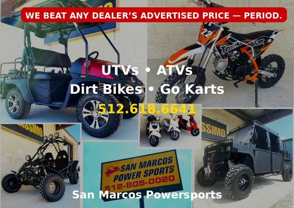 ATVs, UTVs, Dirt Bikes & Go Karts – For Sale 1