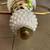 Vintage 50s Milk Glass light fixture with brass coloured mount 4 thumbnail