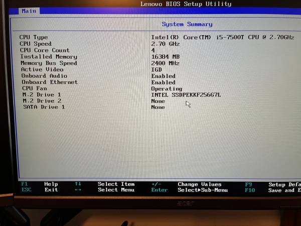 Lenovo ThinkCentre M710q Tiny Desktop (10MR-0004US) – i5-7500T / 16 GB 1