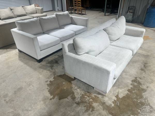 Modern 8.5-Foot Cloud-Style Sofas — Great Condition 1