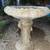Antique Ornate Cast Cement Concrete Bird Bath Pedestal SIGNED! 21 thumbnail