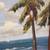 Stunning  Florida Beach Oil Painting 45 X 33 Frame 6 thumbnail