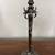 Halloween Gun Metal Gray Metal Candle Holder with spiders 15” Tall. Ba 1 thumbnail