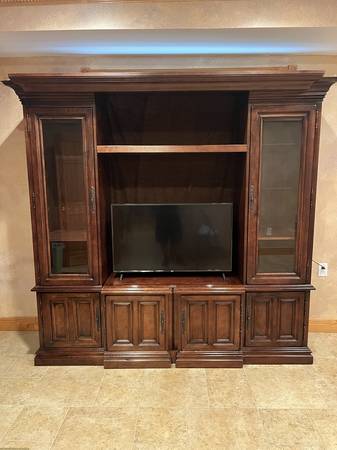 Stanley furniture solid real wood entertainment center. 1