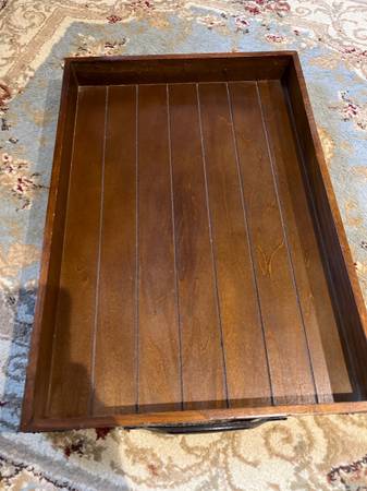 Antique wood accessories, Decorative Wood Platter Or Antique Mirror 1