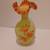 Vintage Fenton Burmese Satin Vase Hand Painted Roses Signed Uranium 5 thumbnail