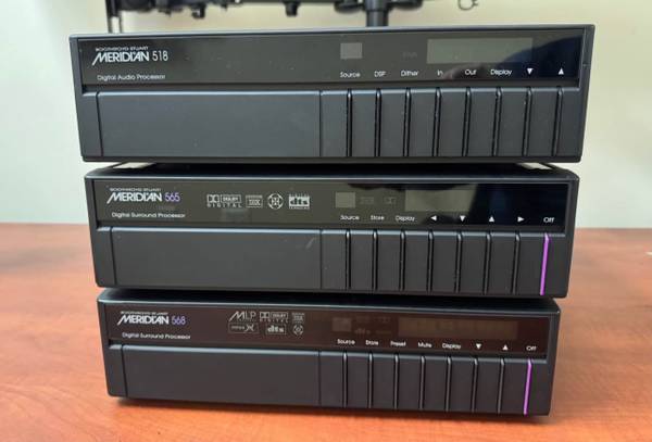 Meridian 568, 565 Digital Surround Processors and 518 DAC 1