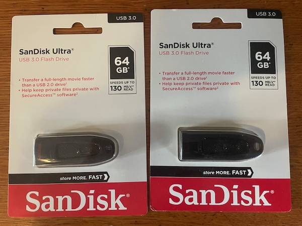 Flash Drive- SanDisc 64 Gig 3.0 (2-Pack) 1