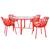 Unique, red metal In or Outdoor dining table. No chairs. Like NEW 3 thumbnail