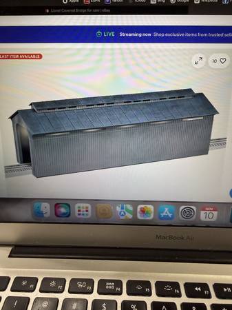 LIONEL O GUAGE MODEL TRAIN COVERED BRIDGE 1