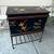 Floral Art Wooden Trunk On Metal Base Side Table Nightstand Storage 1 thumbnail